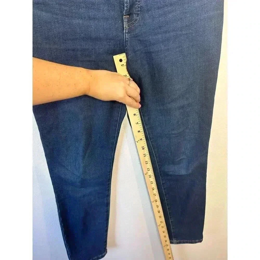 Everlane The Authentic Stretch High-Rise Ankle Skinny Dark Wash Jean Size 29 - Picture 8 of 11